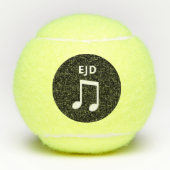 Balles De Tennis Note musicale Musique monogramme Amateurs de Tenni (Devant)
