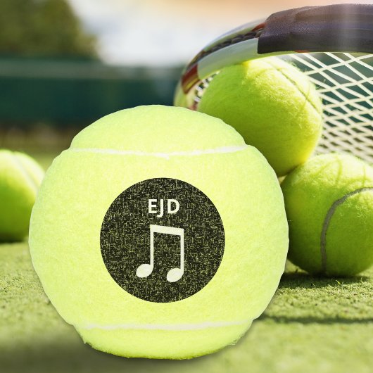 Balles De Tennis Note musicale Musique monogramme Amateurs de Tenni