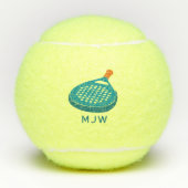 Balles De Tennis Padel Tennis Racket Monogramme (Devant)