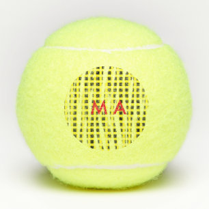 Balles De Tennis Panneau de contrôle Jaune Noir ajouter nom nom mon