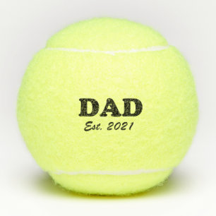 Balles De Tennis Papa date établie personnalisée fun personnalisé