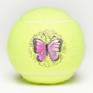 Balles De Tennis Papillon Rose Et Bals De Tennis Rose