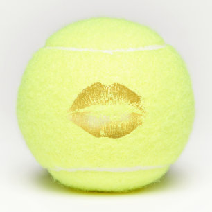 Balles De Tennis Parties scintillant d'or lèvres