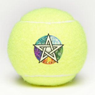 Balles De Tennis pentagramme du Wiccan