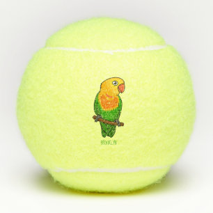 Balles De Tennis Perroquet de caricature mignon lovebird
