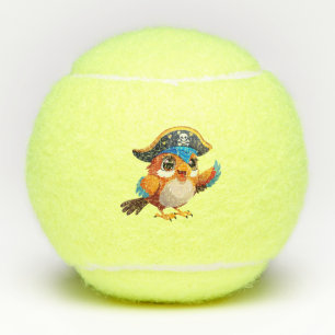 Balles De Tennis Perroquet pirate de dessin animé mignon
