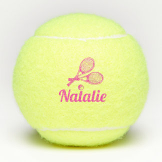 Balles De Tennis Personalized Elegant Script Name  Tennis Balls