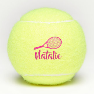 Balles De Tennis Personalized Elegant Script Name  Tennis Balls