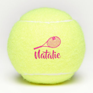 Balles De Tennis Personalized Elegant Script Name  Tennis Balls