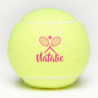 Balles De Tennis Personalized Elegant Script Name  Tennis Balls