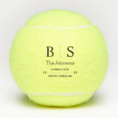 Balles De Tennis Personalized Monogram Wedding  (Devant)