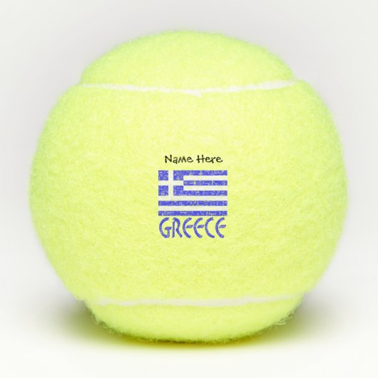 Balles De Tennis Personnalisation du drapeau grec (Devant)