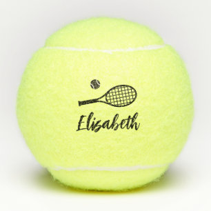 Balles De Tennis Personnalisé Edgy Modern Handwriting Nom sur