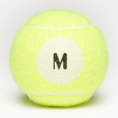 Balles De Tennis Personnalisé M Monogramme Générique Initiale Jeu S (Devant)