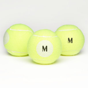 Balles De Tennis Personnalisé M Monogramme Générique Initiale Jeu S