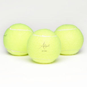 Balles De Tennis Personnalisé Nom Date Personnalisé Élégant