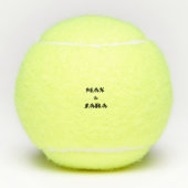 Balles De Tennis Personnalisé Noms Personnalisés Police Moderne (Devant)