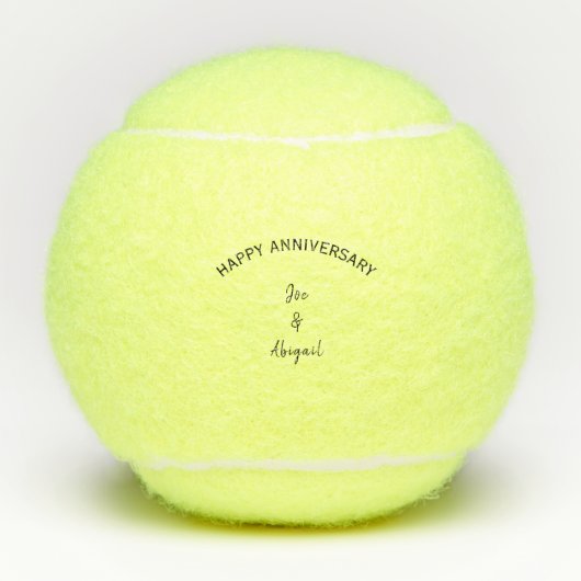 Balles De Tennis Personnalisé Personnalisé Joyeux Anniversaire Scri (Devant)