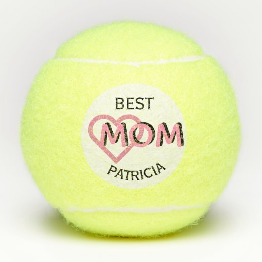 Balles De Tennis Personnalisée Meilleure maman personnalisée (Devant)