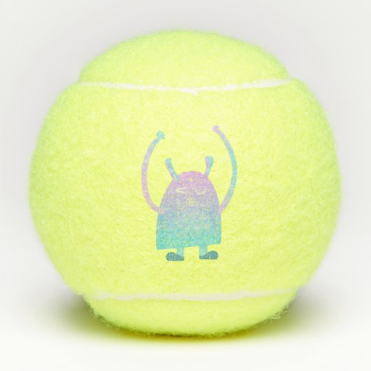 Balles De Tennis Petit Monstre Bleu (Devant)