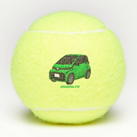Balles De Tennis Petite voiture verte de taille micro (Devant)