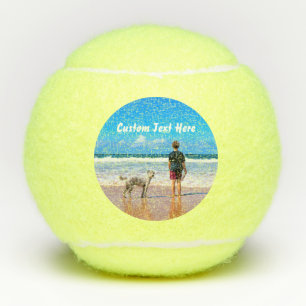 Balles De Tennis Photo Texte Personnalisé Tennis Boules Votre Photo