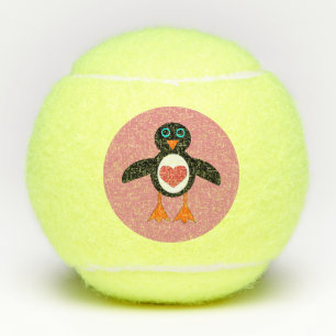 Balles De Tennis Pingouin Coeur mignon