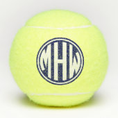 Balles De Tennis Police do-it-yourself Bleu Bleu Cercle Blanc Monog (Devant)