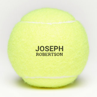 Balles De Tennis Premier nom Monogramme moderne Tenni personnalisé