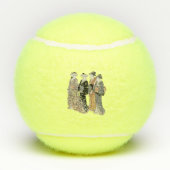 Balles De Tennis Quatre Japonaises Geisha Femmes Vêtements Traditio (Dos)