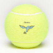 Balles De Tennis Queue blanche à rouleaux jaunes (Dos)