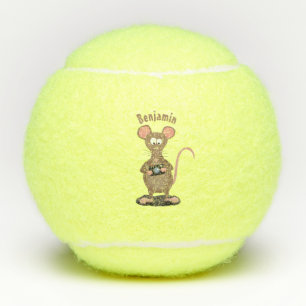 Balles De Tennis Rat drôle avec dessin animé de la caméra