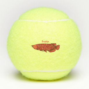 Balles De Tennis Red Arowana fish cartoon