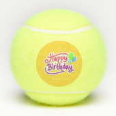 Balles De Tennis Salutation de joyeux anniversaire (Dos)