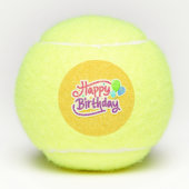 Balles De Tennis Salutation de joyeux anniversaire (Devant)