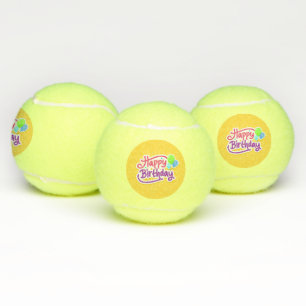 Balles De Tennis Salutation de joyeux anniversaire