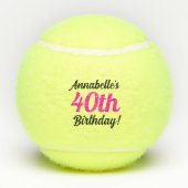 Balles De Tennis Sauver la Date - Anniversaire (Dos)