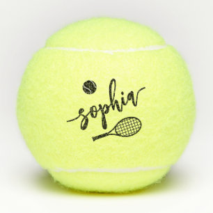 Balles De Tennis Script de signature de nom personnalisé