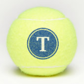 Balles De Tennis Série de points bleus monogramme (Devant)