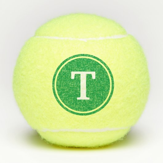 Balles De Tennis Série de points verts Monogramme (Devant)
