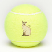 Balles De Tennis Siamese cat cartoon (Dos)
