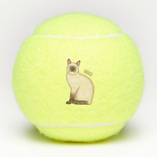 Balles De Tennis Siamese cat cartoon (Devant)