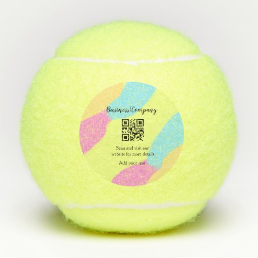 Balles De Tennis Simple entreprise site web code-barres QR ajouter (Devant)
