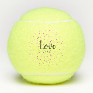 Balles De Tennis Simple fond de nom d'amour abstrait rose minimalis