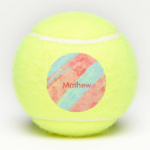 Balles De Tennis simple initial letter mongram add your name red b (Dos)