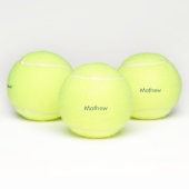 Balles De Tennis simple lettre initiale monogramme ajouter votre no (Multiple)