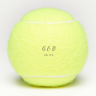 Balles De Tennis SIMPLE MINIMAL add your couple name city name text