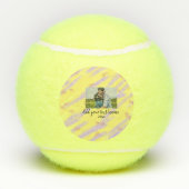 Balles De Tennis simple minimal customized name monogram text throw (Dos)
