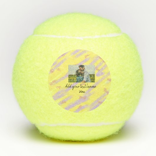 Balles De Tennis simple minimal customized name monogram text throw (Devant)