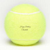 Balles De Tennis SIMPLE MINIMAL.CUTIE ADD NAME BABY happy birthday  (Dos)